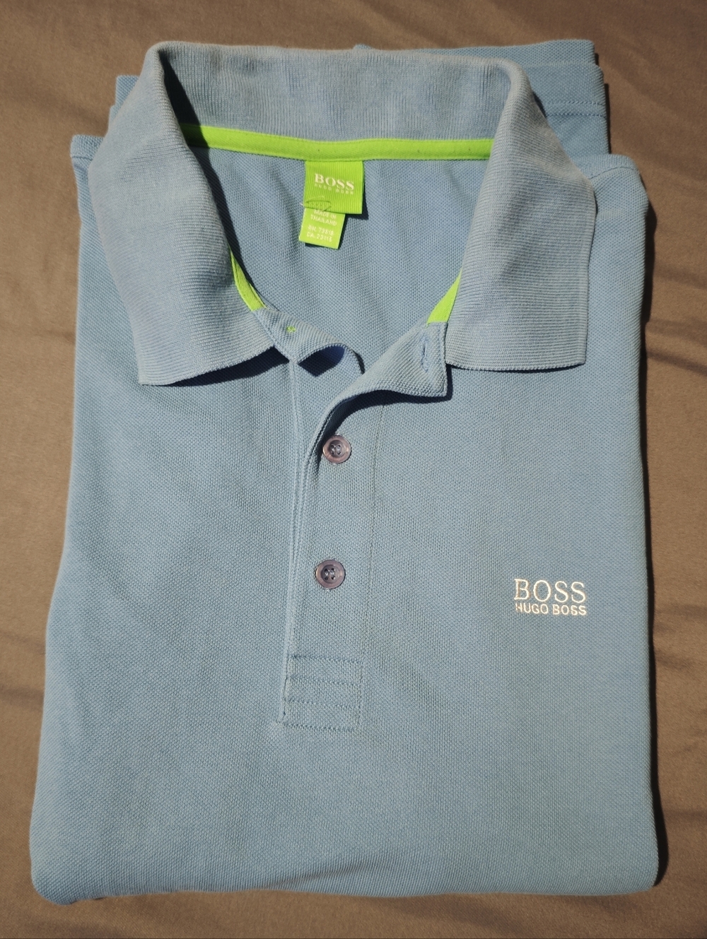 Hugo Boss Green Label Men's Short Sleeve Polo Shirts - Blue Size XXL